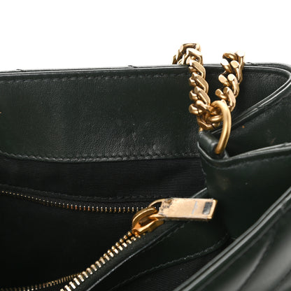 Saint Laurent Calfskin Y Quilted Monogram Medium Loulou Chain Satchel Olive 10 of 11