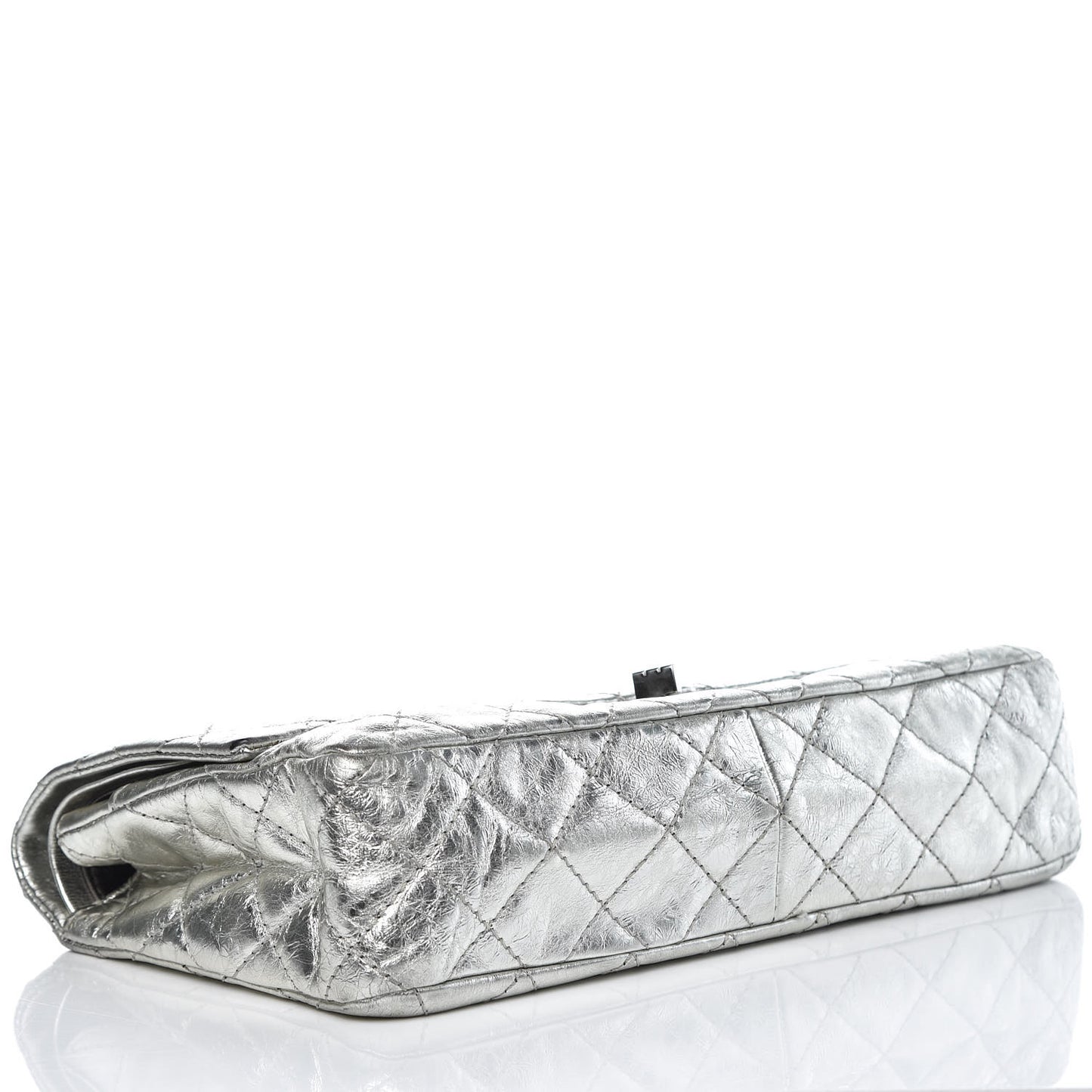 Metallic Aged Calfskin Quilted 2.55 Reissue 226 Flap Silver