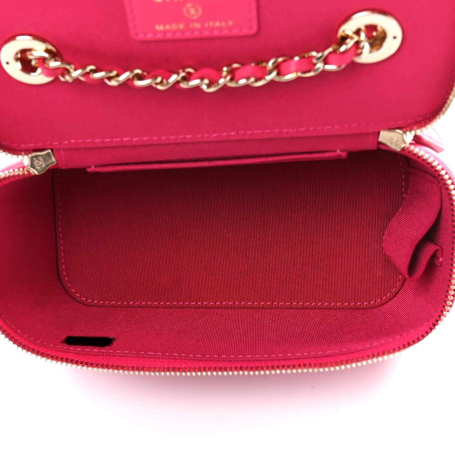 Chanel Lambskin Quilted Trendy Small Vanity Case With Chain Dark Pink 5 of 12