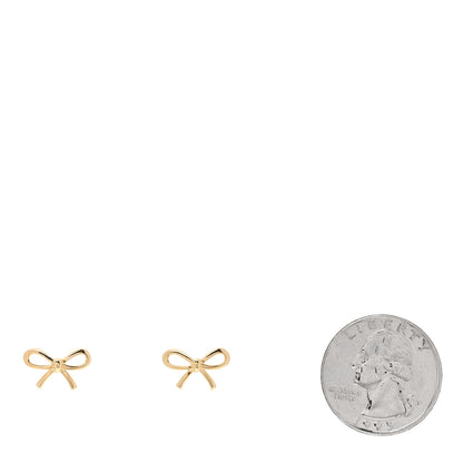 Tiffany 18K Yellow Gold Bow Earrings 2 of 5