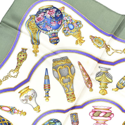 Hermes Silk Qu Importe Le Flacon Scarf 90 Green 8 of 9
