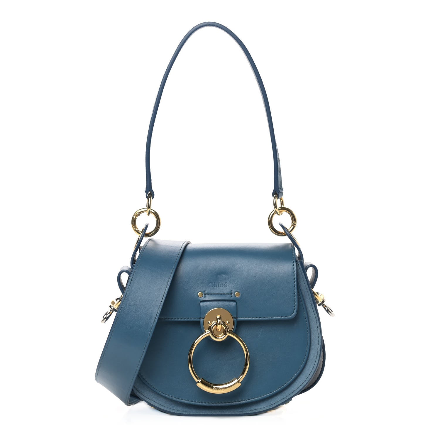 Chloe Calfskin Small Tess Bag Vinyl Blue 1 of 11