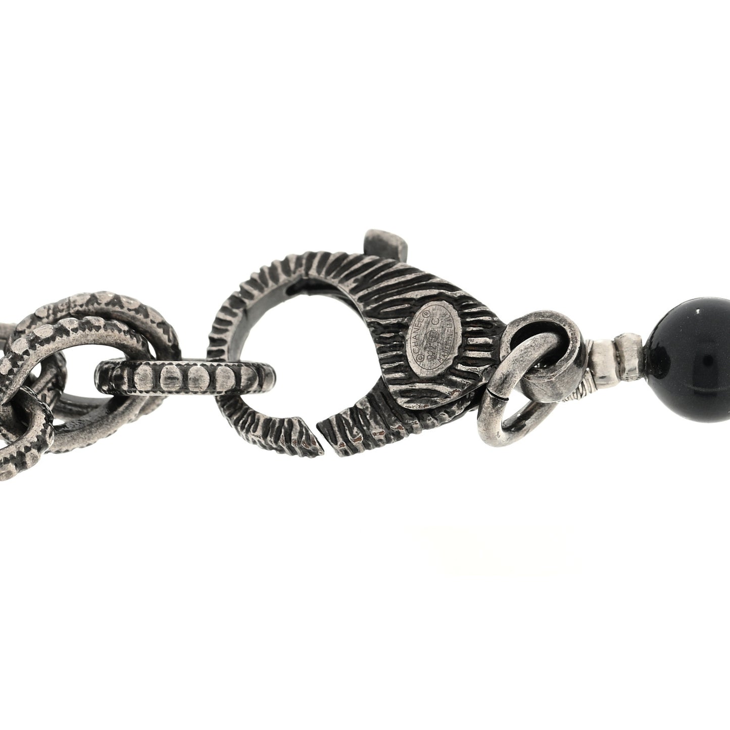 Pearl Crystal CC Camellia Bracelet Ruthenium Black