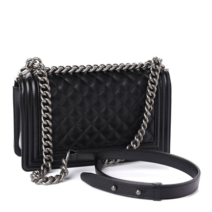 Chanel Caviar Quilted Medium Boy Flap Black 4 of 11