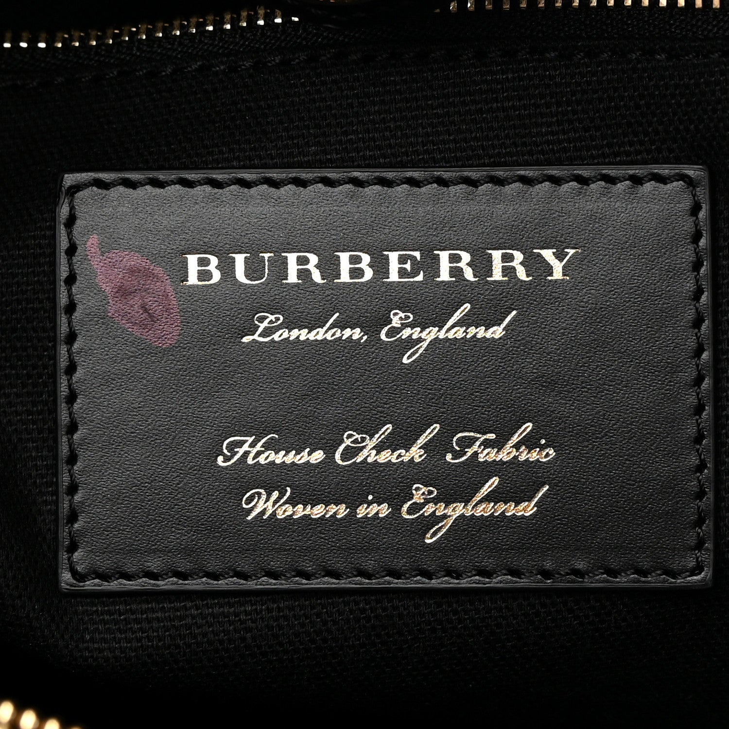Burberry Derby Calfskin House Check Medium Banner Tote Black 5 of 12