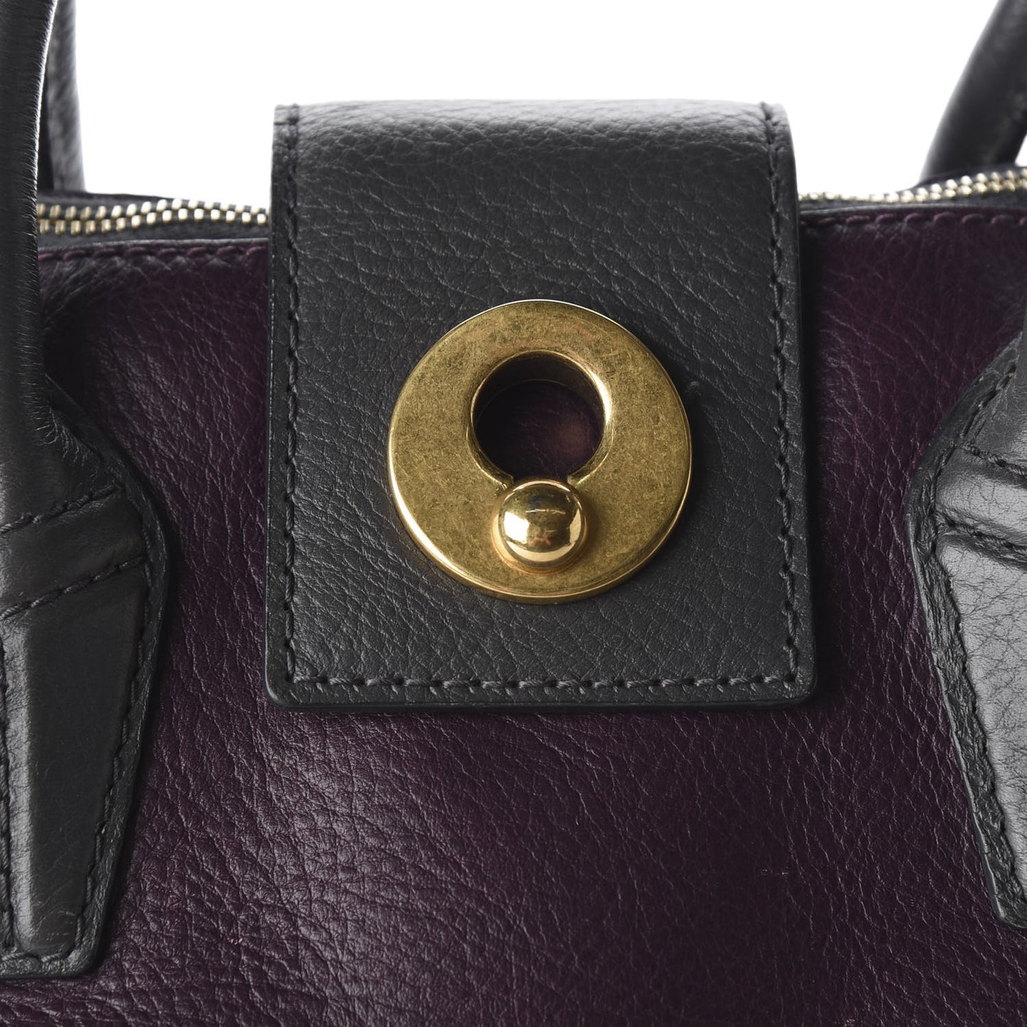 Calfskin Suede Muse Two Cabas Purple Ocre