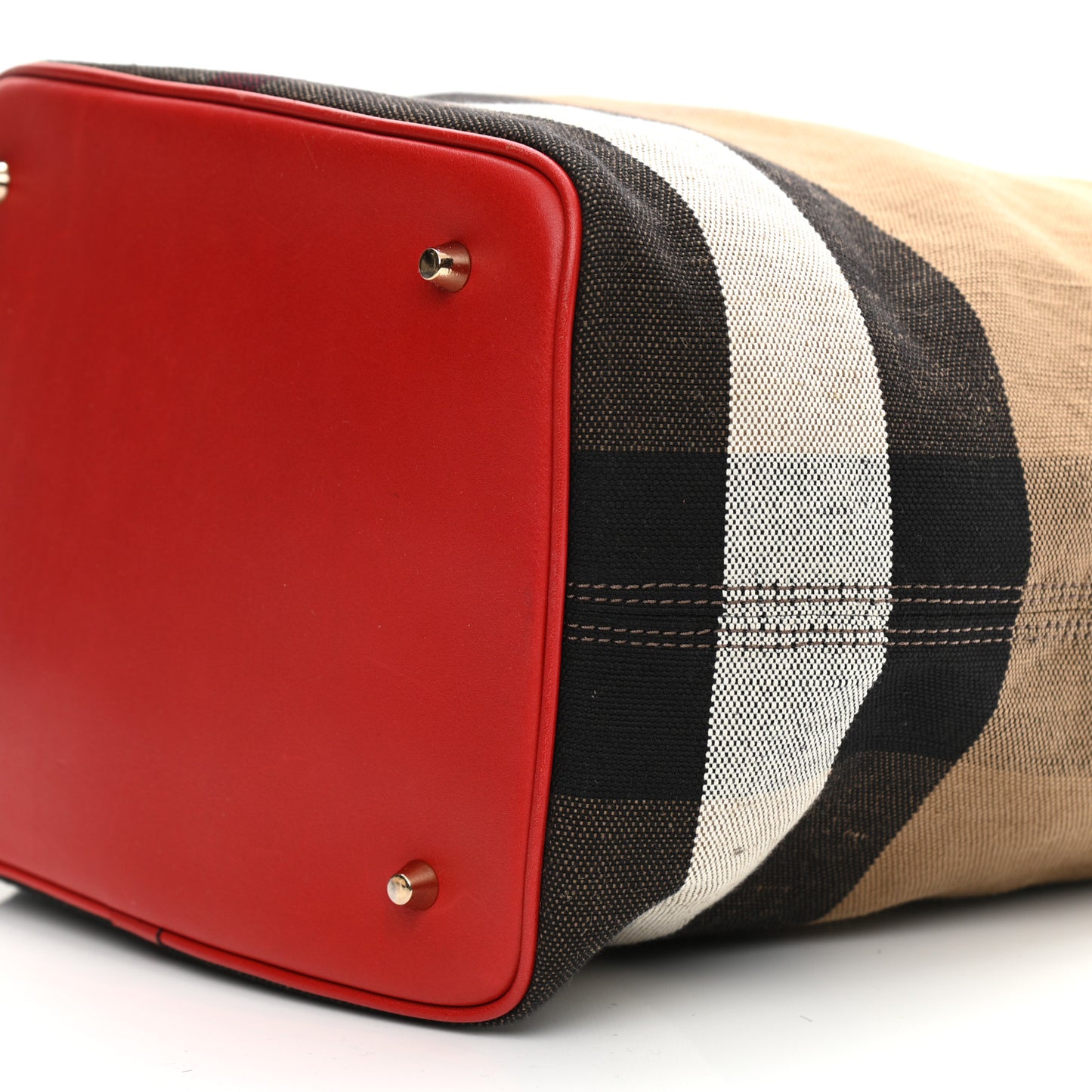 Canvas Mega Check Medium Ashby Hobo Cadmium Red