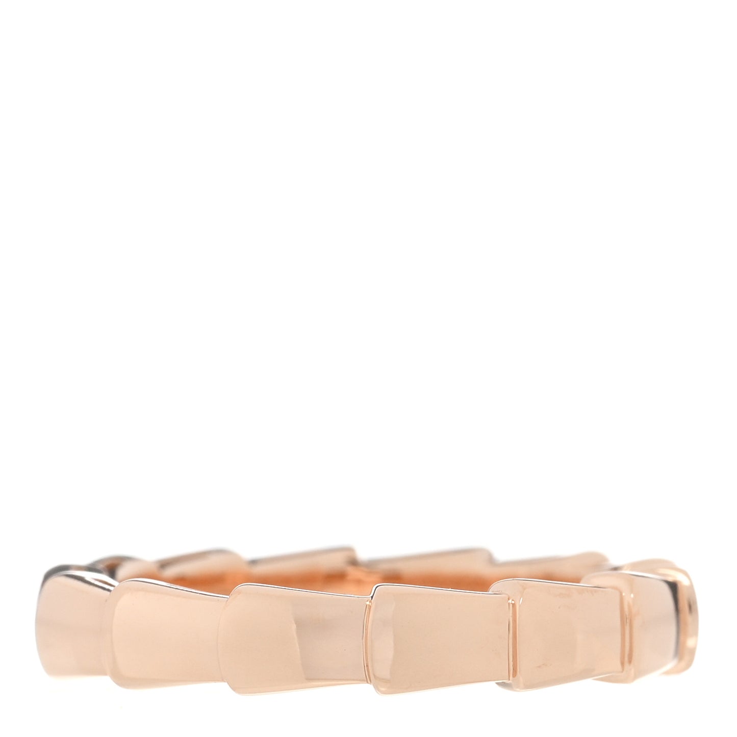 18K Rose Gold Serpenti Viper Band Ring 52 6