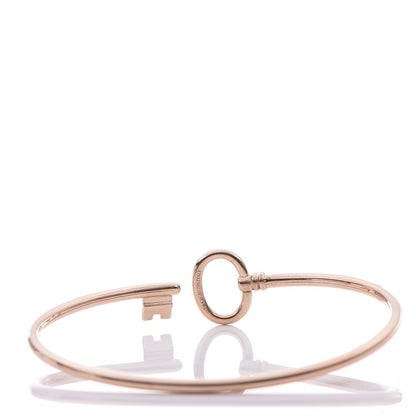 Tiffany 18K Rose Gold Keys Wire Bracelet 4 of 7