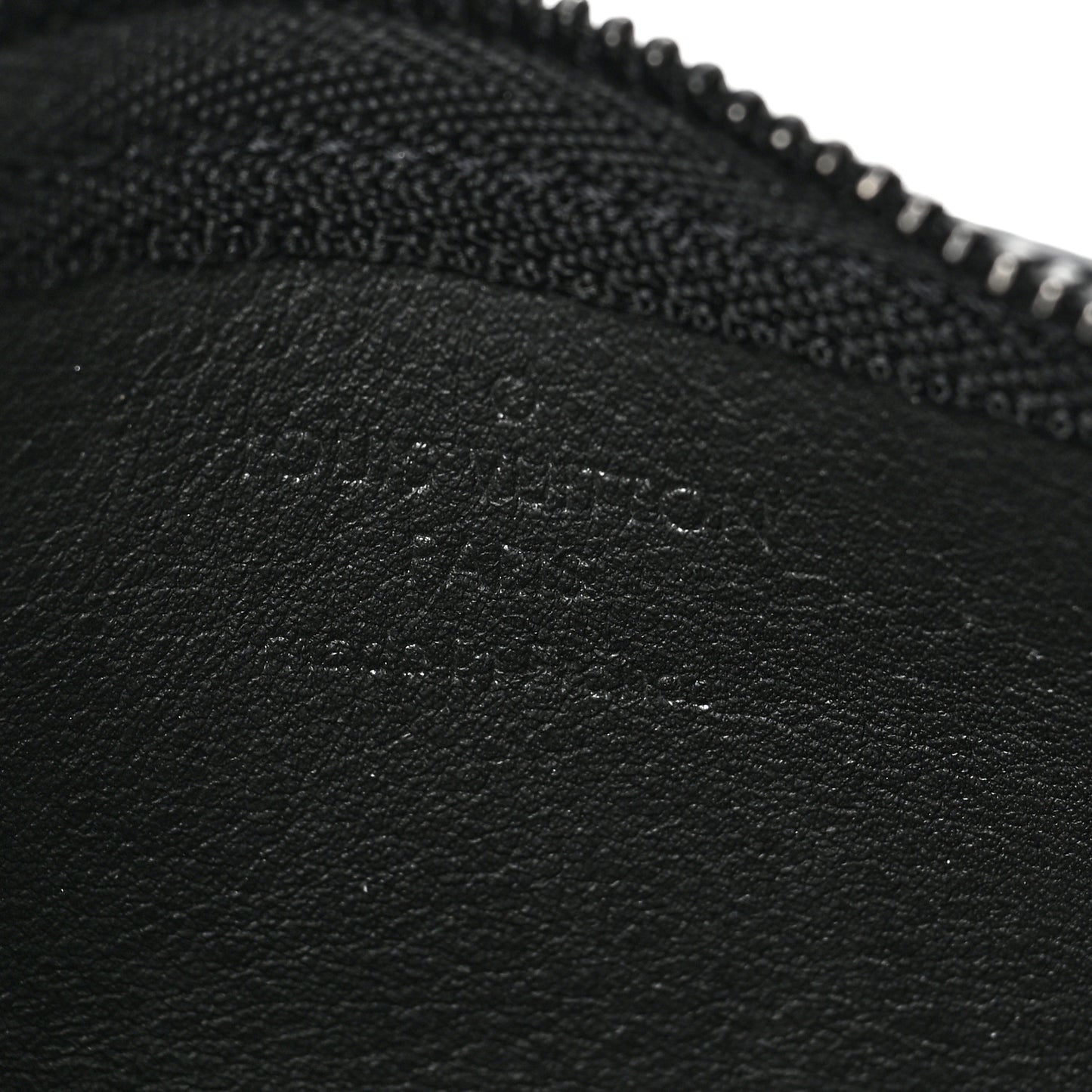 Grained Calfskin Aerogram Key Pouch Black