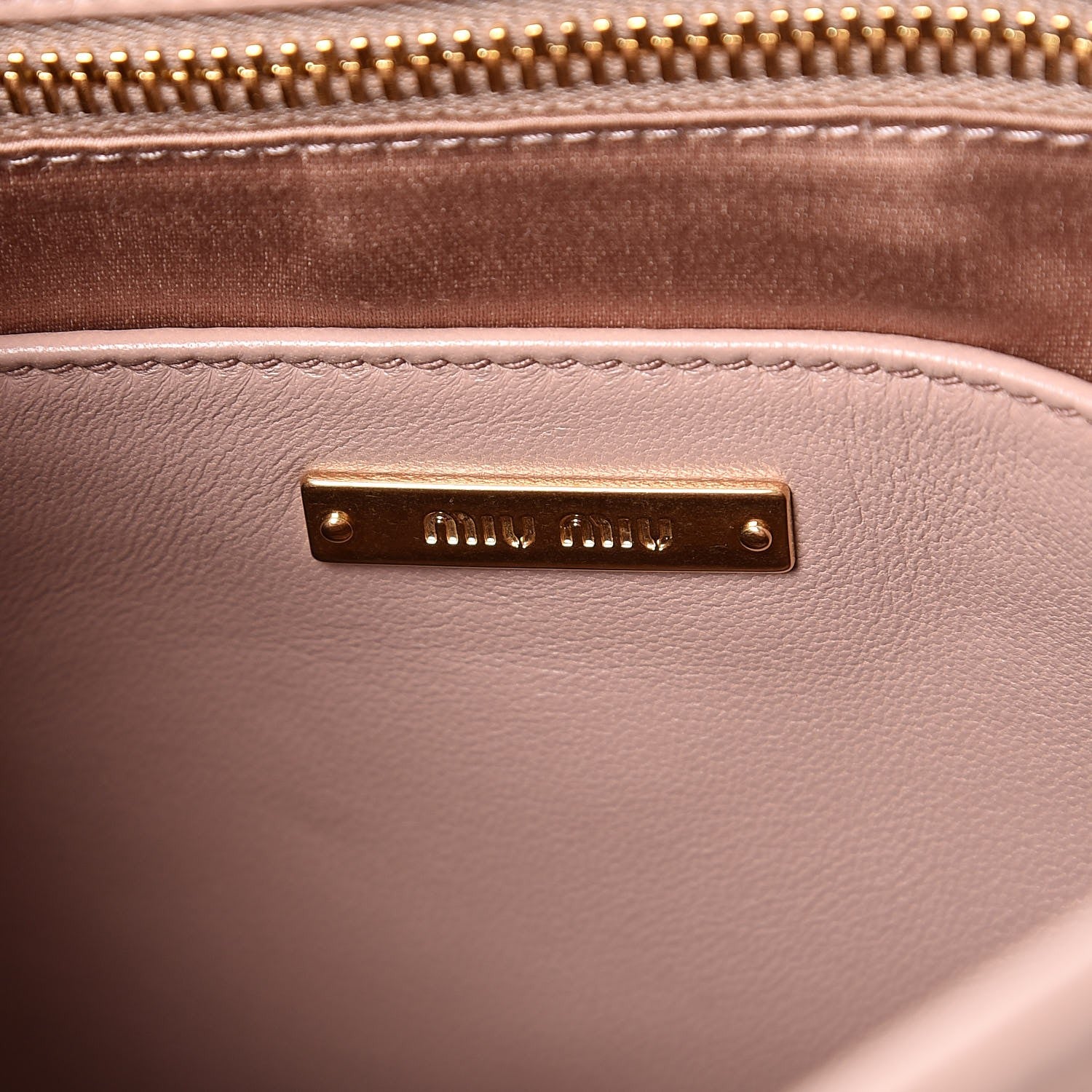 Miu Miu Nappa Matelasse Crystal Coffer Top Handle Cammeo 7 of 9