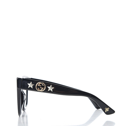 Gucci Round Frame Star Sunglasses GG0208S Black 3 of 10