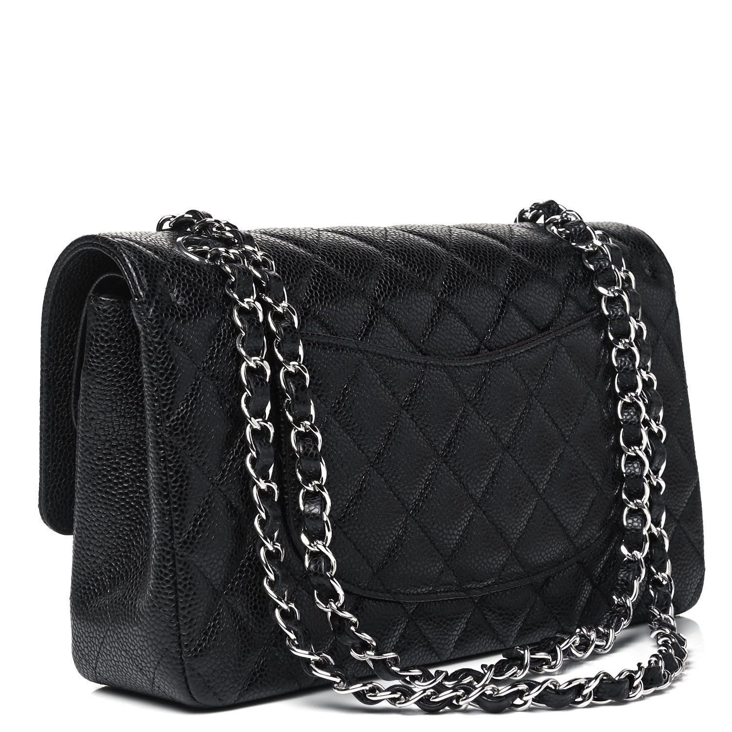 Chanel Caviar Quilted Medium Double Flap Black 2 of 8