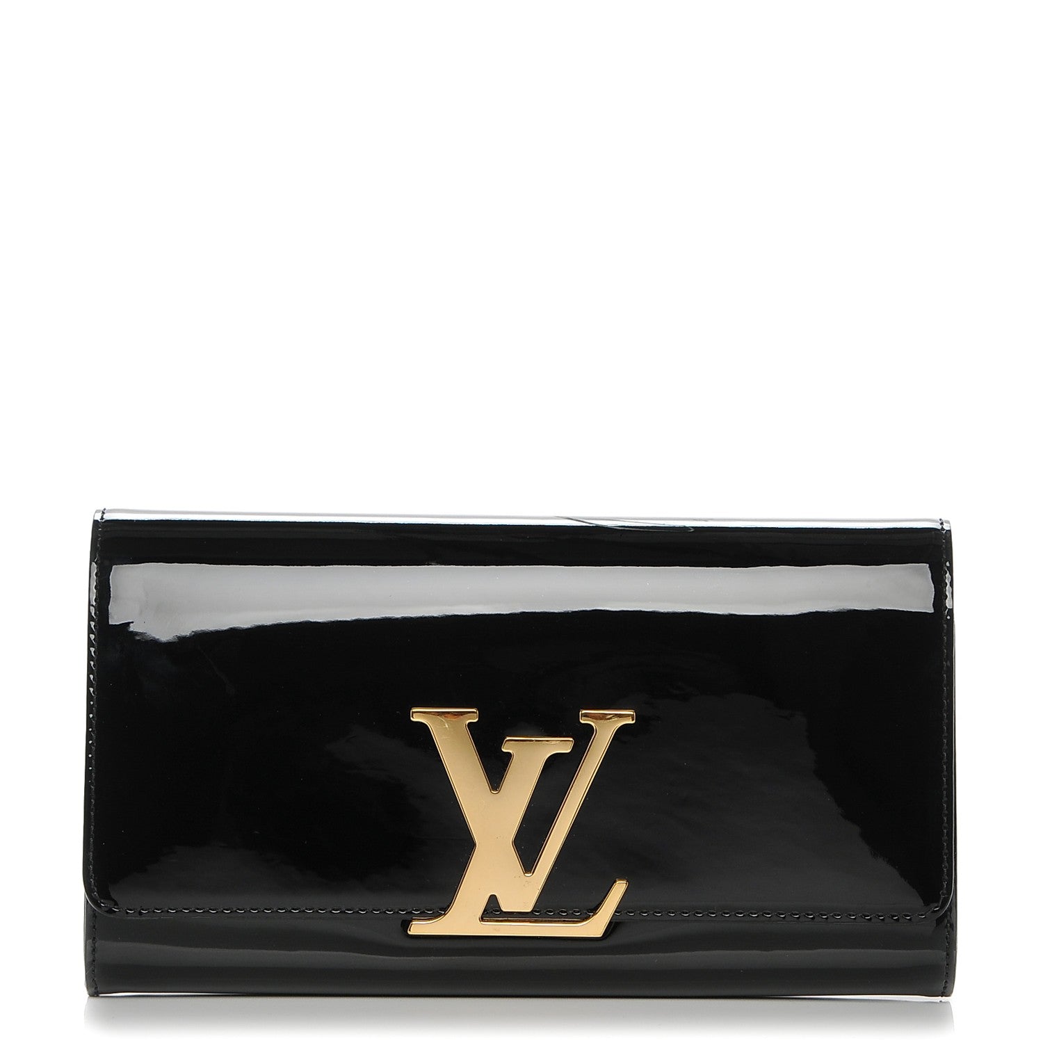 Louis Vuitton Patent Louise Clutch Black 1 of 6