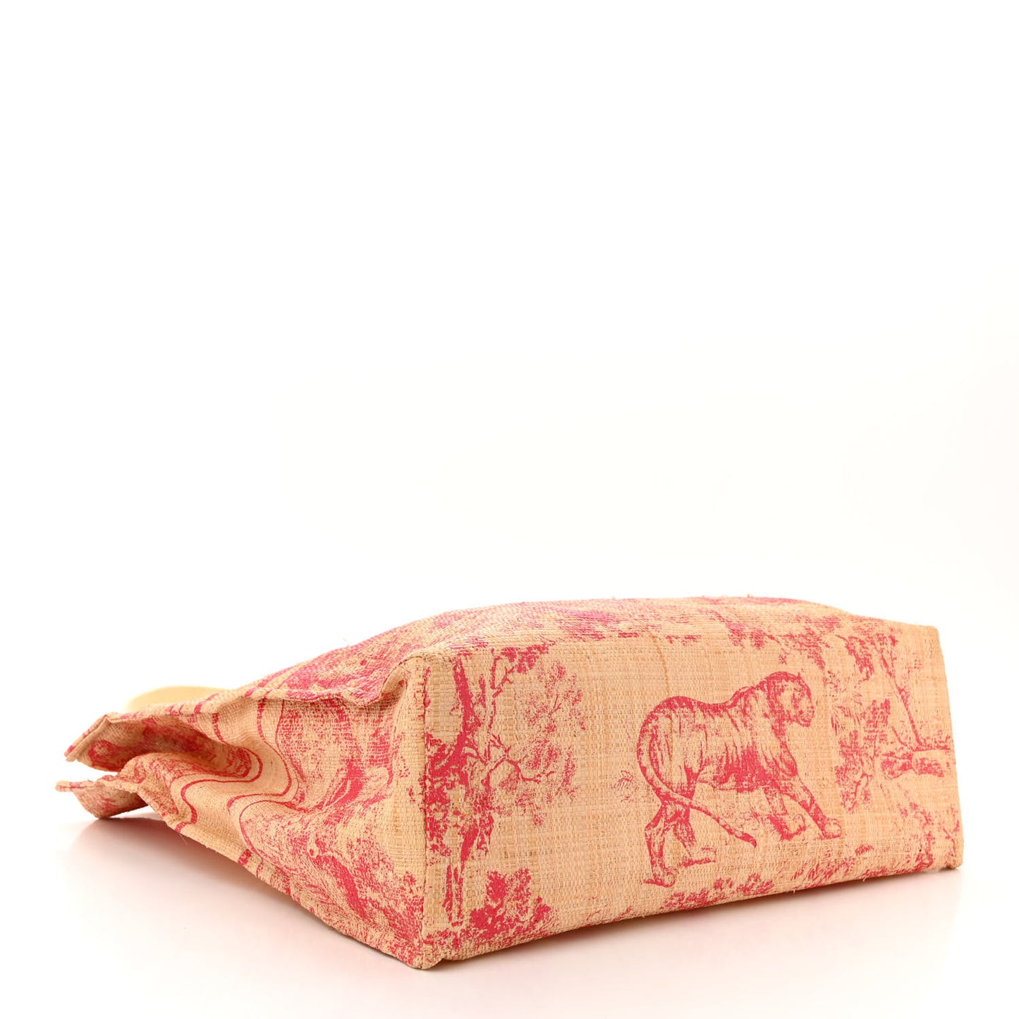 Straw Dioriviera Tote Pink