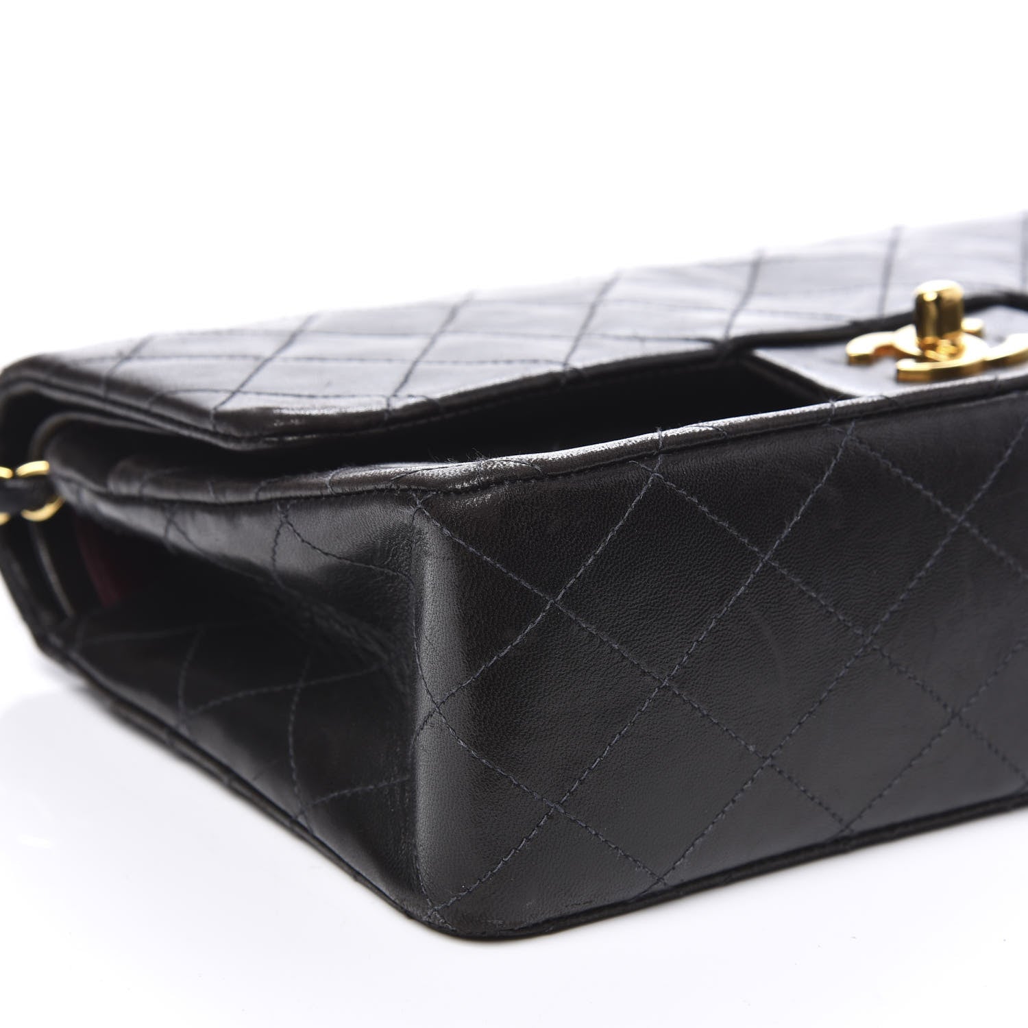 Chanel Lambskin Quilted Medium Double Flap Black 8 of 12