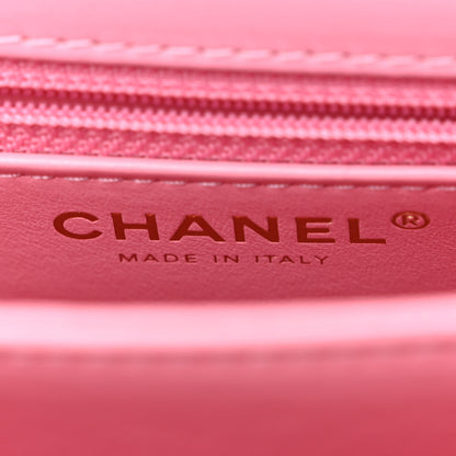 Chanel Lambskin Quilted Resin CC Small Top Handle Flap Pink 6 of 12