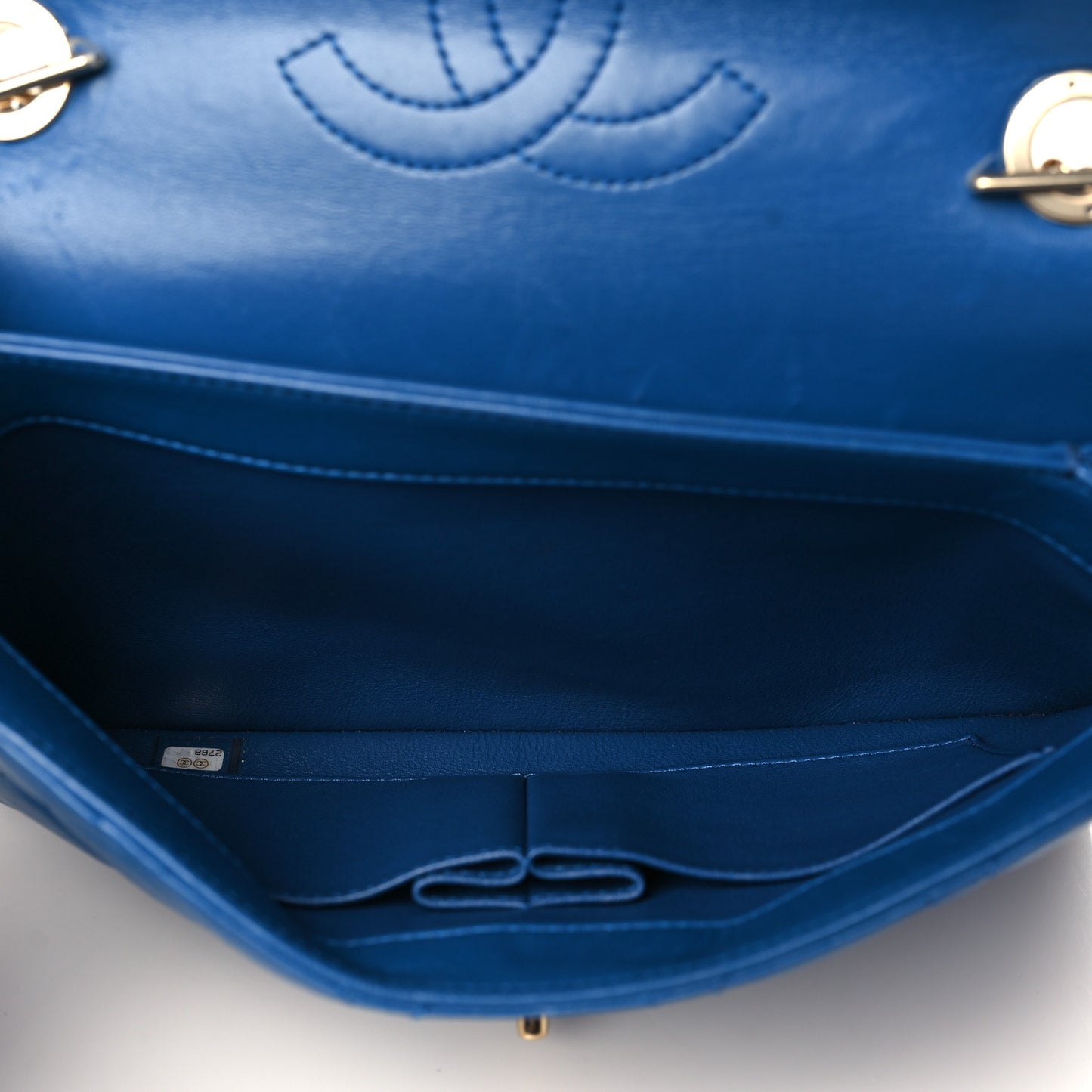 Lambskin Quilted Medium Trendy CC Flap Blue