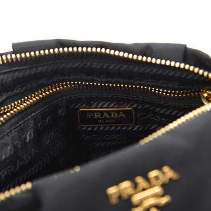 Prada Tessuto Nylon Bow Wristlet Black 6 of 8