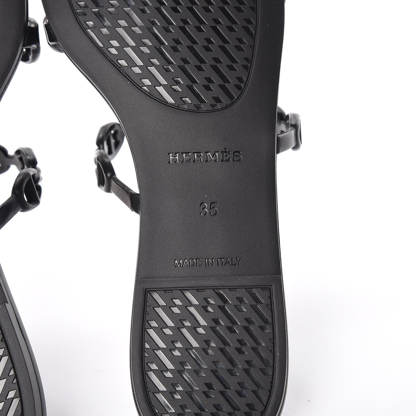 Rubber Chaine d'Ancre Rivage Sandals 35 Black
