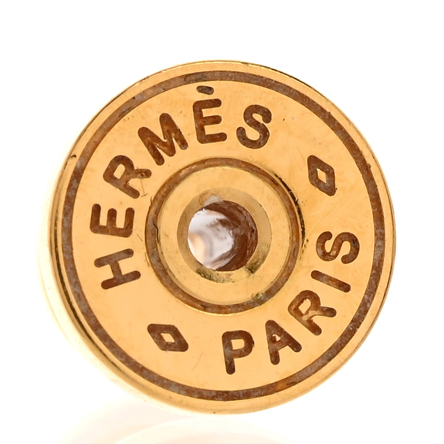 Hermes Gold Lacquered Mini Pop H Earrings Black 6 of 7