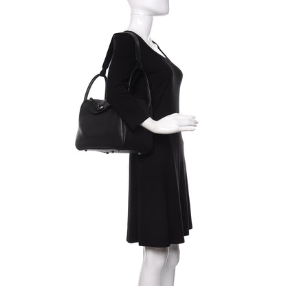 Hermes Taurillon Clemence Lindy 30 Black 2 of 11