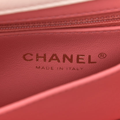 Chanel Crumpled Lambskin Quilted Mini CC Links Top Handle Flap White 6 of 9