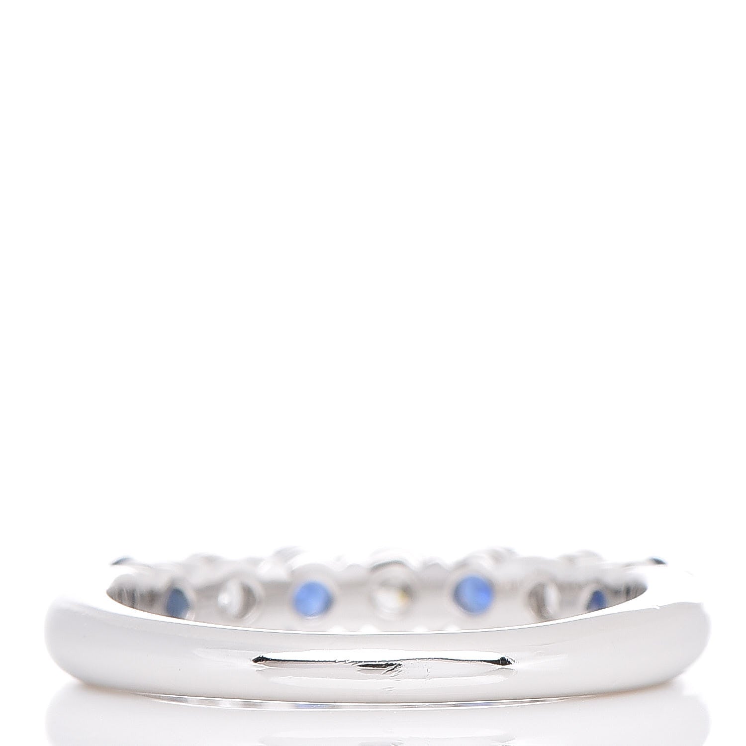 Tiffany Platinum Diamond Blue Sapphire Embrace Ring 49 5 4 of 6