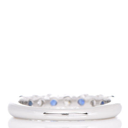 Tiffany Platinum Diamond Blue Sapphire Embrace Ring 49 5 4 of 6
