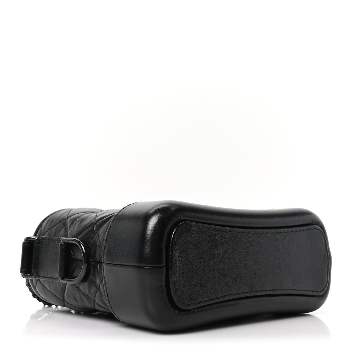 Aged Calfskin Quilted Small Gabrielle Hobo So Black