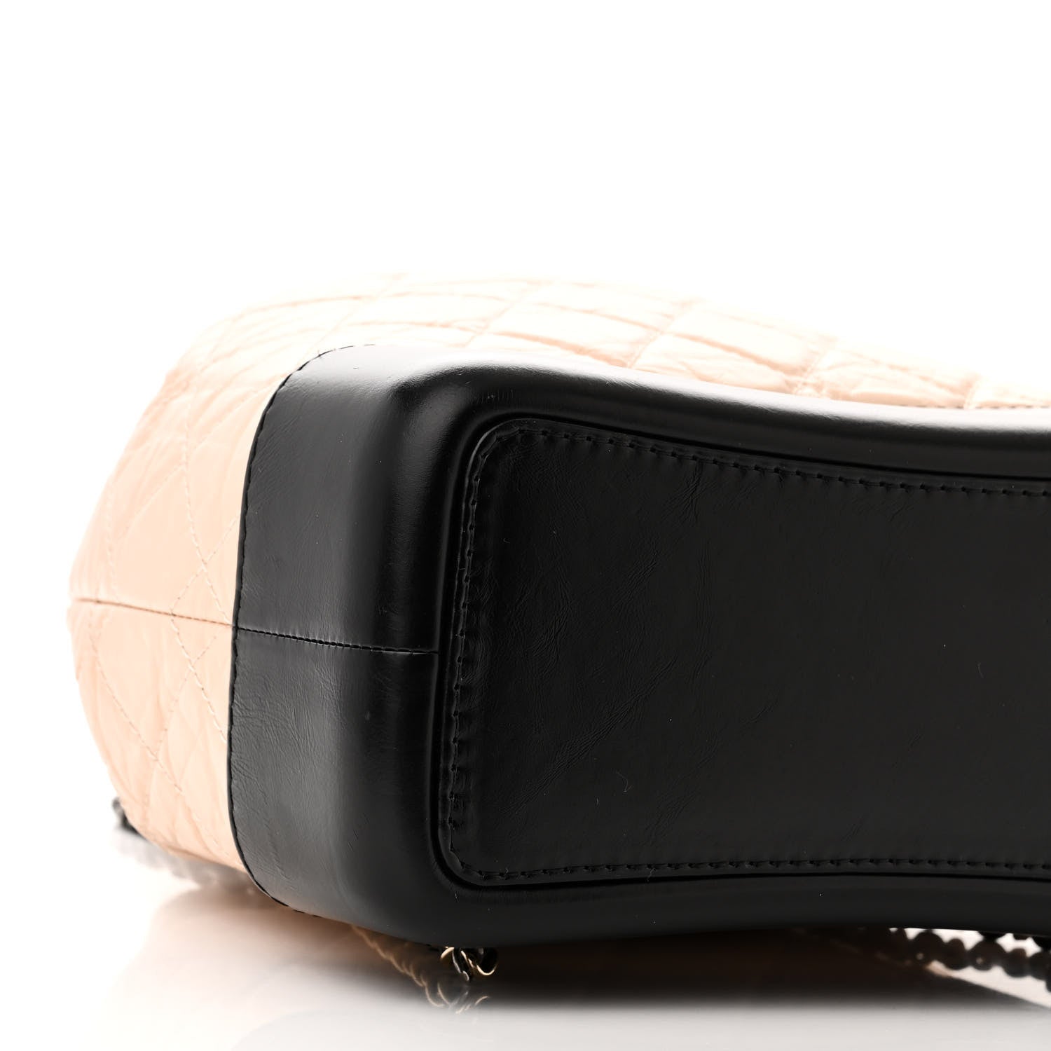 Chanel Aged Calfskin Quilted Small Gabrielle Backpack Beige Black 9 of 10