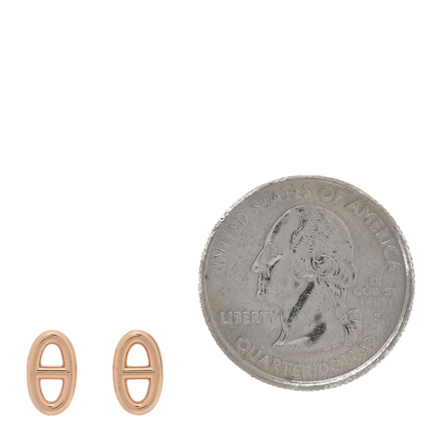 Hermes 18K Rose Gold TPM Farandole Stud Earrings 2 of 5