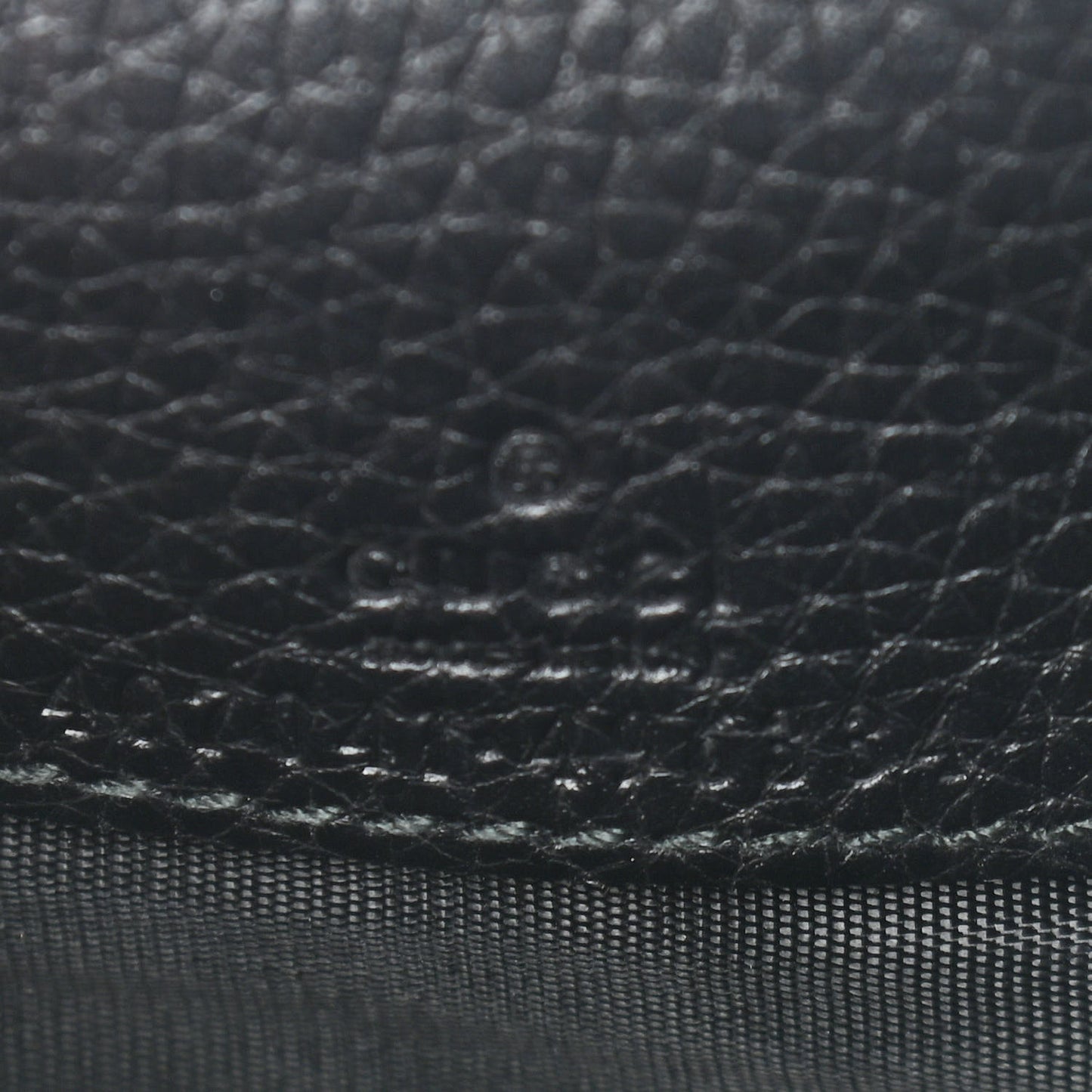 Pebbled Calfskin Soho Wallet on Chain Black