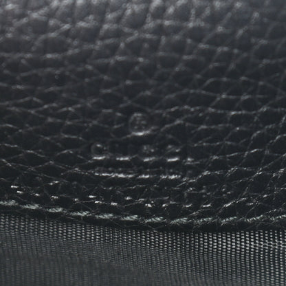Gucci Pebbled Calfskin Soho Wallet on Chain Black 6 of 8