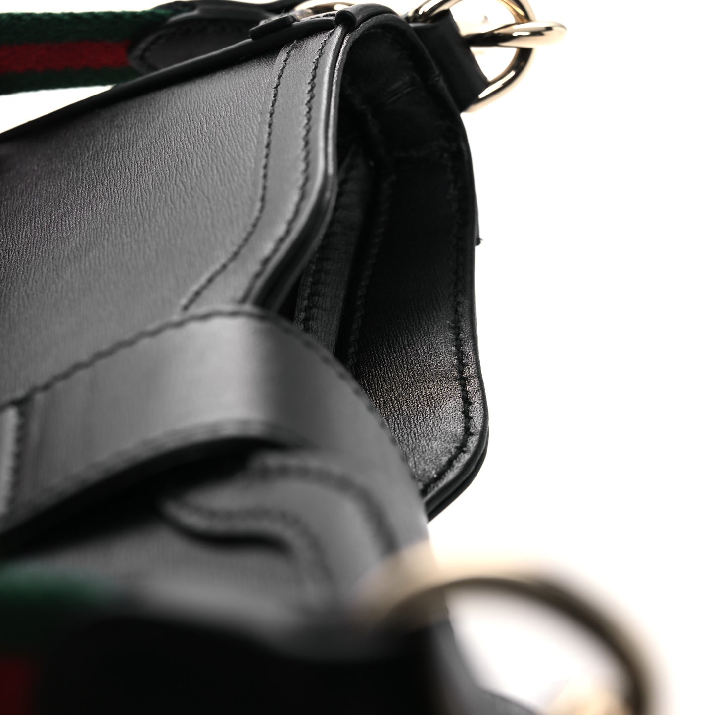 Calfskin Mini Moon Side Shoulder Bag Black