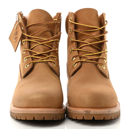 Jimmy Choo X TIMBERLAND Nubuck Glitter Ankle Boots 9.5 Wheat 2 of 11