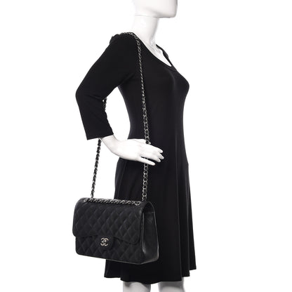 Chanel Caviar Quilted Jumbo Double Flap Black 2 of 15