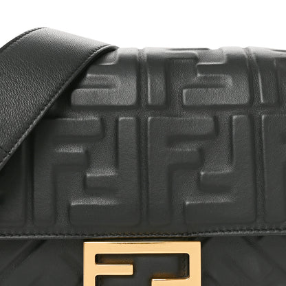 Fendi Nappa FF 1974 Embossed Baguette Black 8 of 10