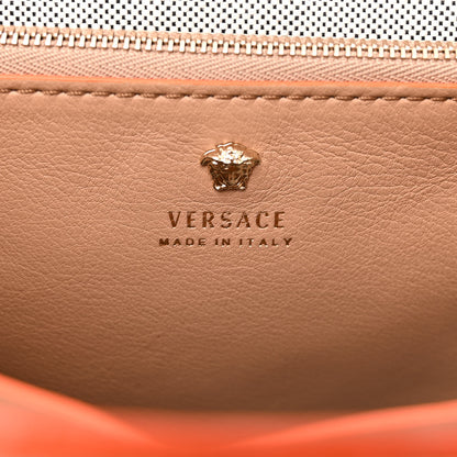 Versace Calfskin Medium Palazzo Empire Bag Beige Blue Orange 6 of 15