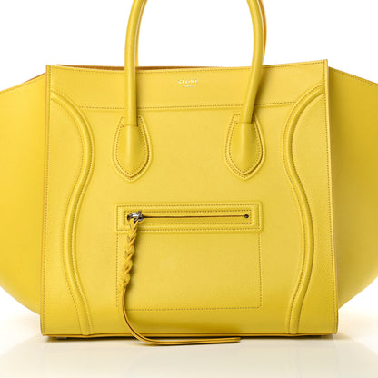 Celine Grained Calfskin Medium Phantom Luggage Yellow 9 of 18