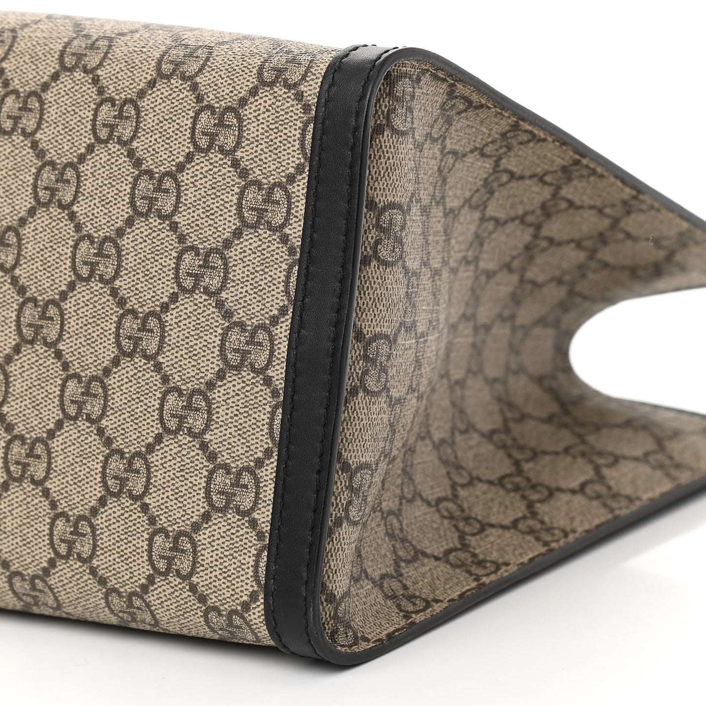 GG Supreme Monogram Medium Padlock Tote Black