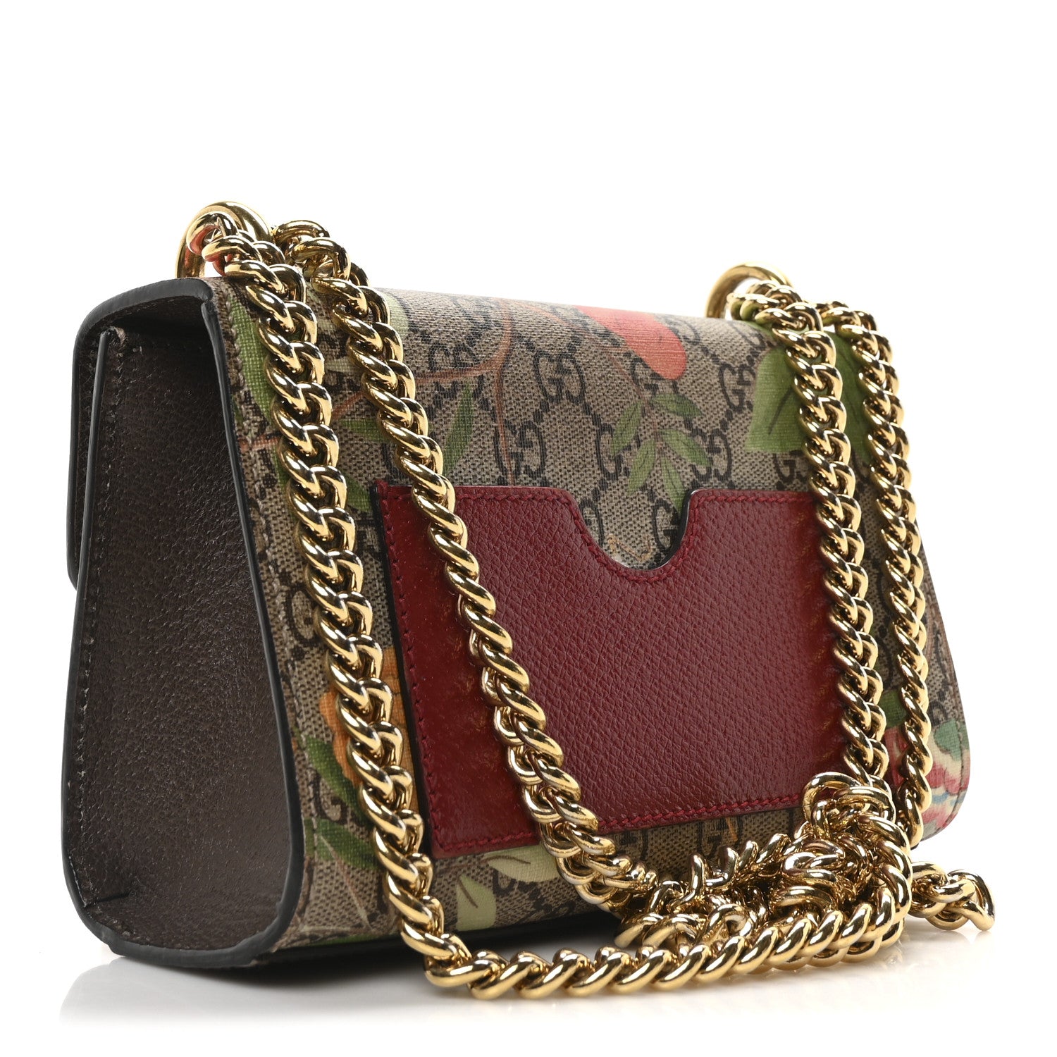 Gucci GG Supreme Monogram Tian Small Padlock Shoulder Bag Beige Multicolor New Acero 3 of 10