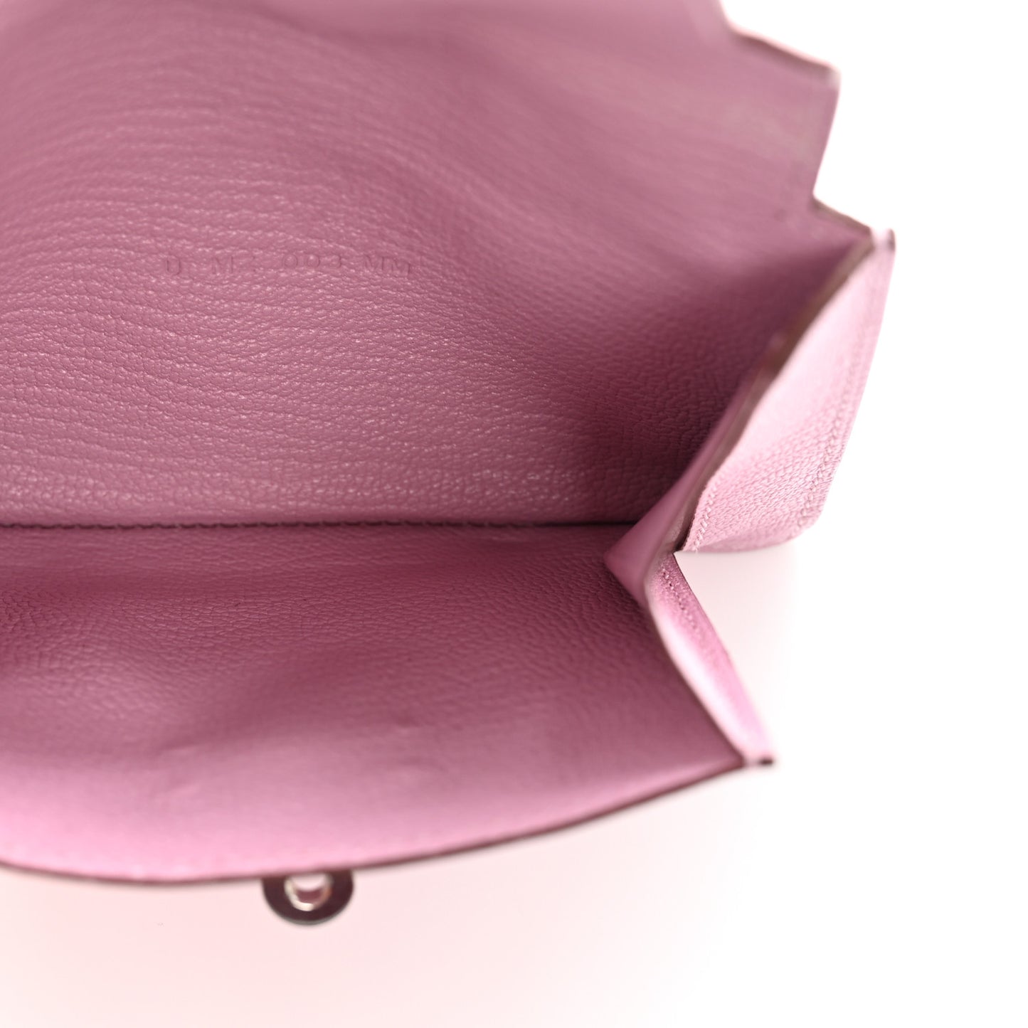 Chevre Mysore Kelly Pocket Compact Wallet Mauve Sylvestre