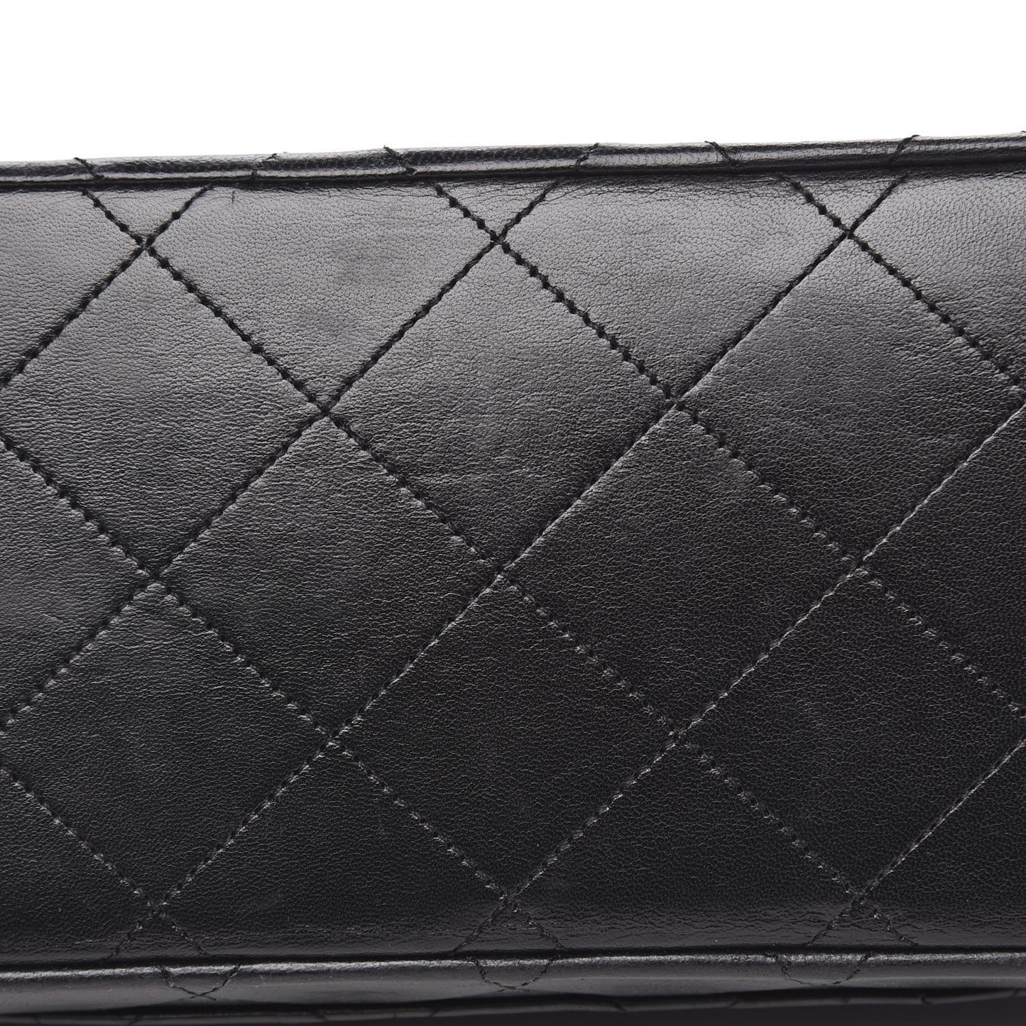 Lambskin Quilted XL Jumbo Single Flap Black