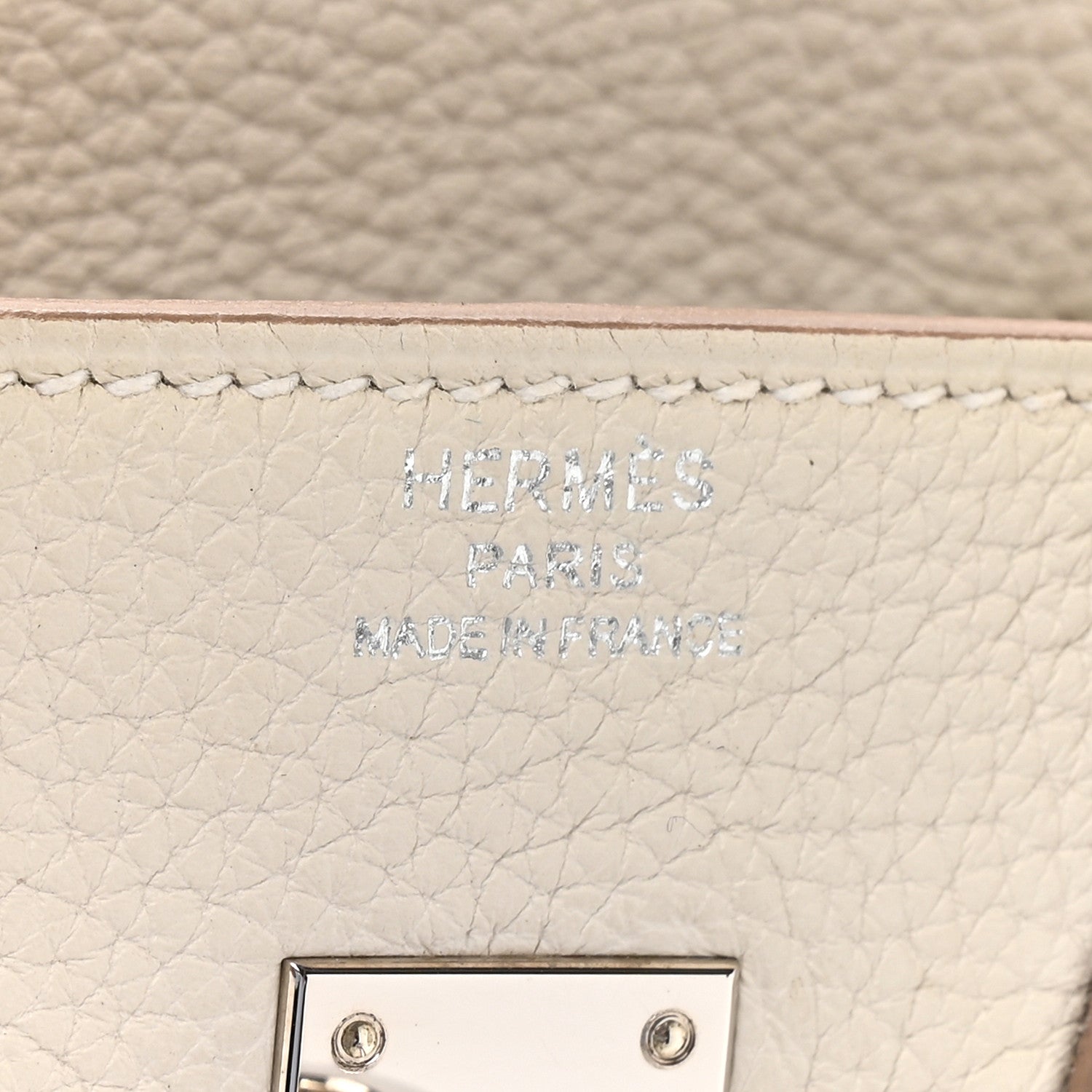Hermes Togo Birkin 25 Gris Pale 6 of 12