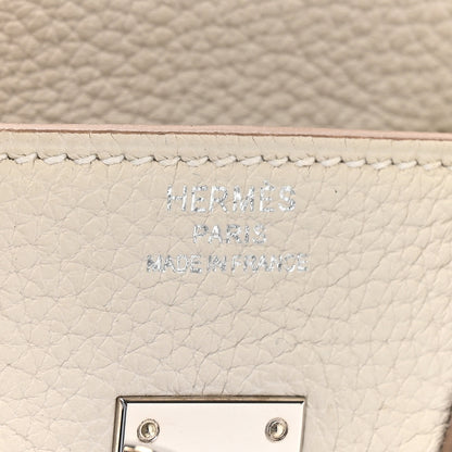 Hermes Togo Birkin 25 Gris Pale 6 of 12