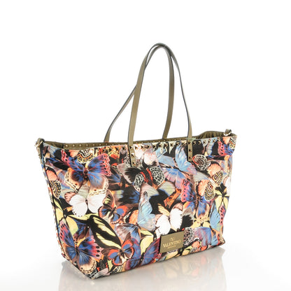 Valentino Garavani Nylon Camubutterfly Rockstud Crossbody Tote Multicolor 3 of 6