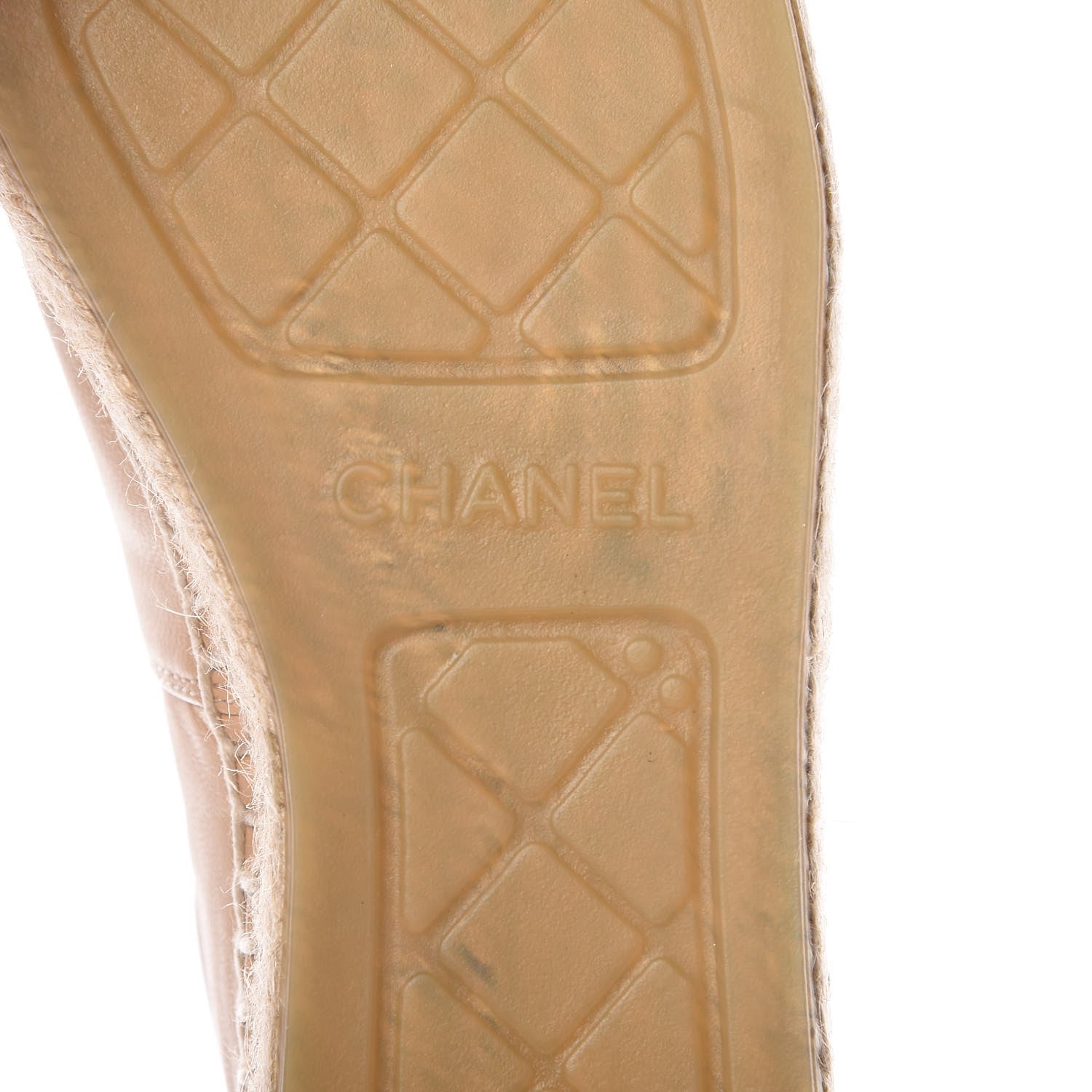 Chanel Lambskin CC Espadrilles 39 Beige Black 7 of 12