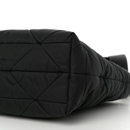 Prada Re-Nylon Nappa Triangle Quilted Padded Double Handled Zip Pocket Tote Black 10 of 11