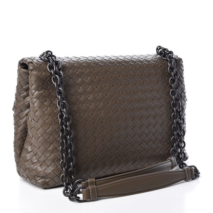 Bottega Veneta Nappa Intrecciato Medium Olimpia Bag Steel 3 of 9